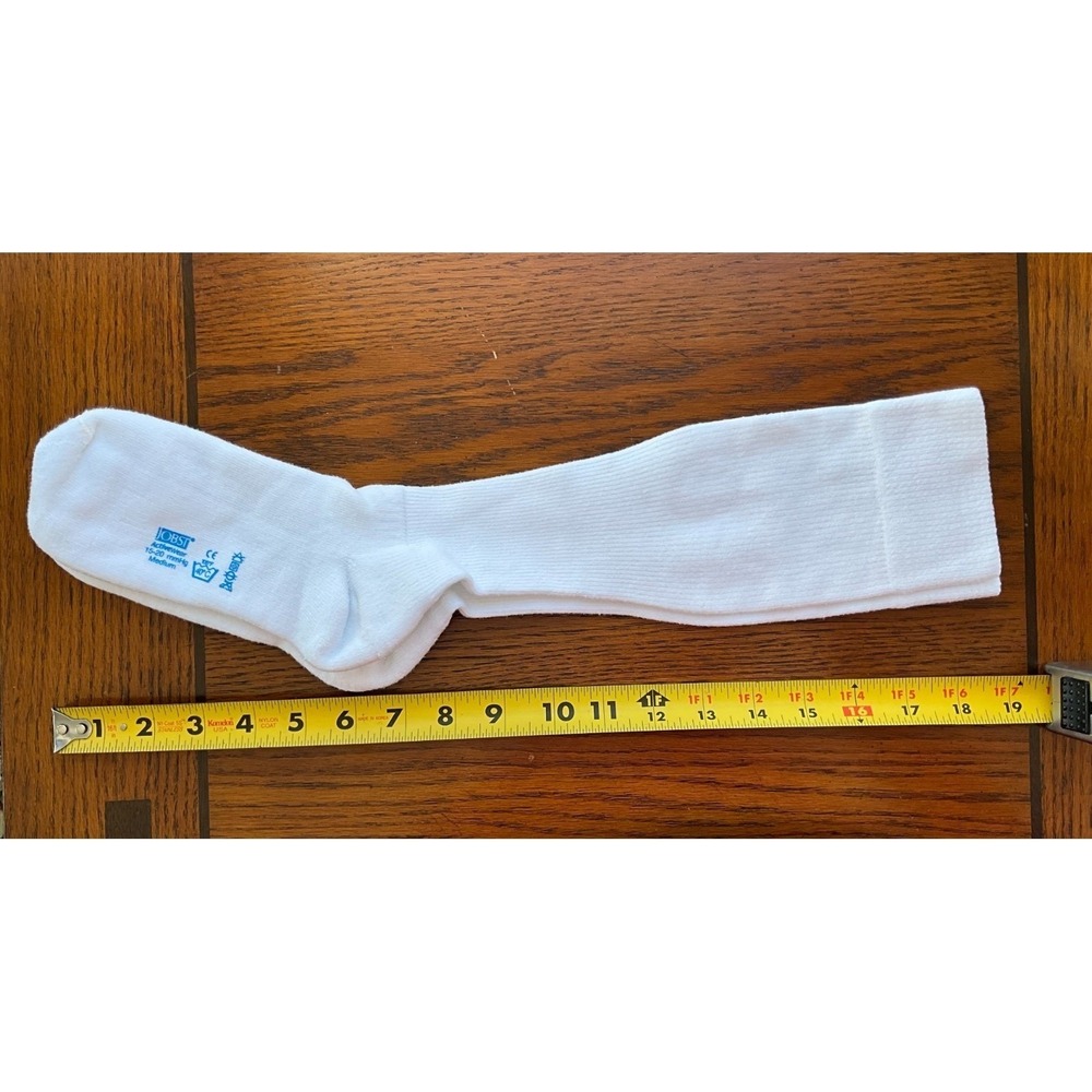 Jobst ActiveWear Compression Socks 15-20 mmHg White Medium Knee High 110480 - Picture 5 of 5